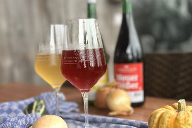 neuer Wein Zwiebel kürbis